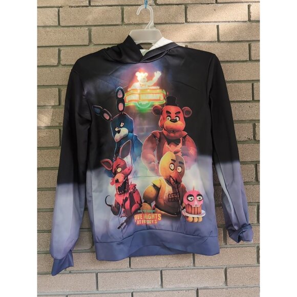 Five Nights at Freddys Black Graphic Print Hoodie Size: Large - Picture 1 of 3